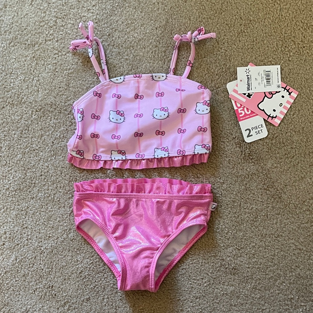 Hello Kitty Two Piece Swim Suit - Size 2T